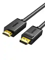 Черный кабель UGREEN DP101 (10239) DP Male to HDMI Male Cable. Длина 1,5 м. Цвет: черный