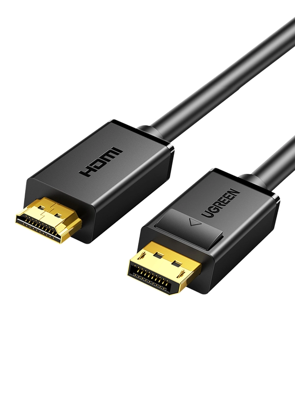 Кабель UGREEN DP101 (10239) DP Male to HDMI Male Cable. Длина 1,5 м. Цвет: черный