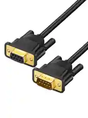 Черный кабель UGREEN DB101 (20146) DB9 RS-232 Male To Female Adapter Cable. Длина: 2м.