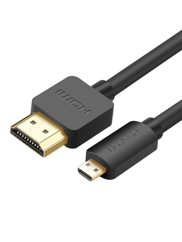 Кабель UGREEN HD127 (30104) Micro HDMI to HDMI Cable. Длина: 3м. Цвет: черный