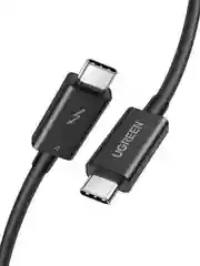 Черный кабель UGREEN US501 (60621) USB-C to USB-C Thunderbolt 4 40Gbps 100W Data Cable Длина 2 м