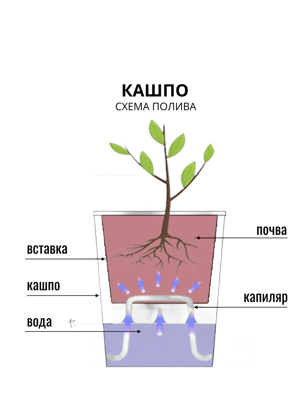 Розовый кот Цветочный горшок  с автополивом / фитильный полив/ гидрофильный ленивый горшок
