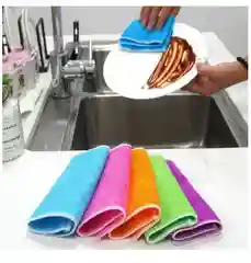 Фиолетовый идеальная салфетка тряпка из бамбукового волокна для кухни и посуды без моющих средств