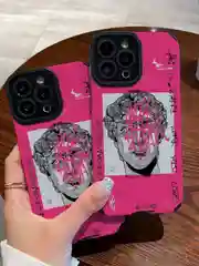 Багровый чехол для айфон (iPhone) 11, 12, 13, 14, 15, 16 Pro Max, силиконовый ребристый с принтом