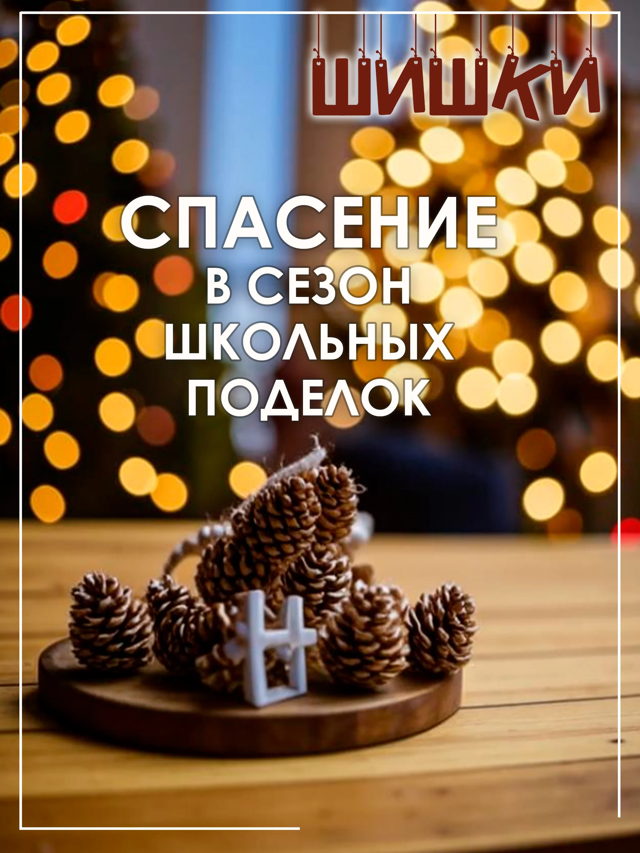 Шишки сосновые натуральные 5/10/15 штук, для поделок и новогоднего оформления