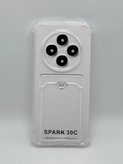 Чехол для Tecno Spark 30C, накладка с карманом для карты, силиконовая / тесно спарк 30ц