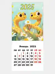 Алый календарь 2025 магнитный, отрывной