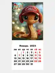 Бирюзовый календарь 2025 магнитный, отрывной