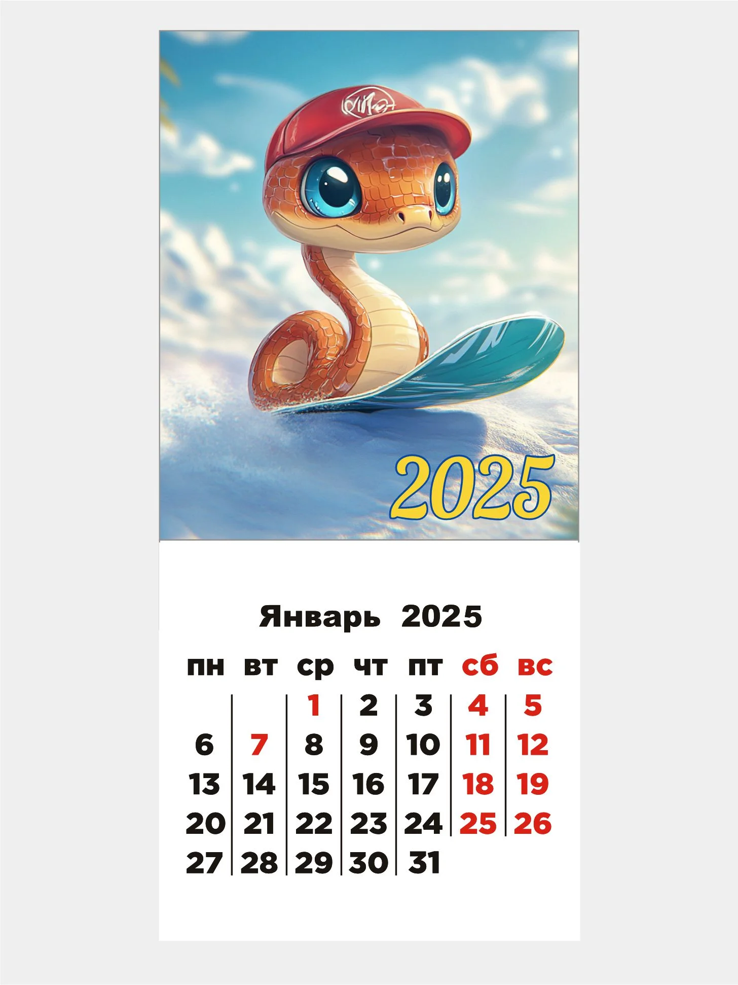 Бордовый календарь 2025 магнитный, отрывной