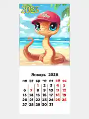 Бронзовый календарь 2025 магнитный, отрывной