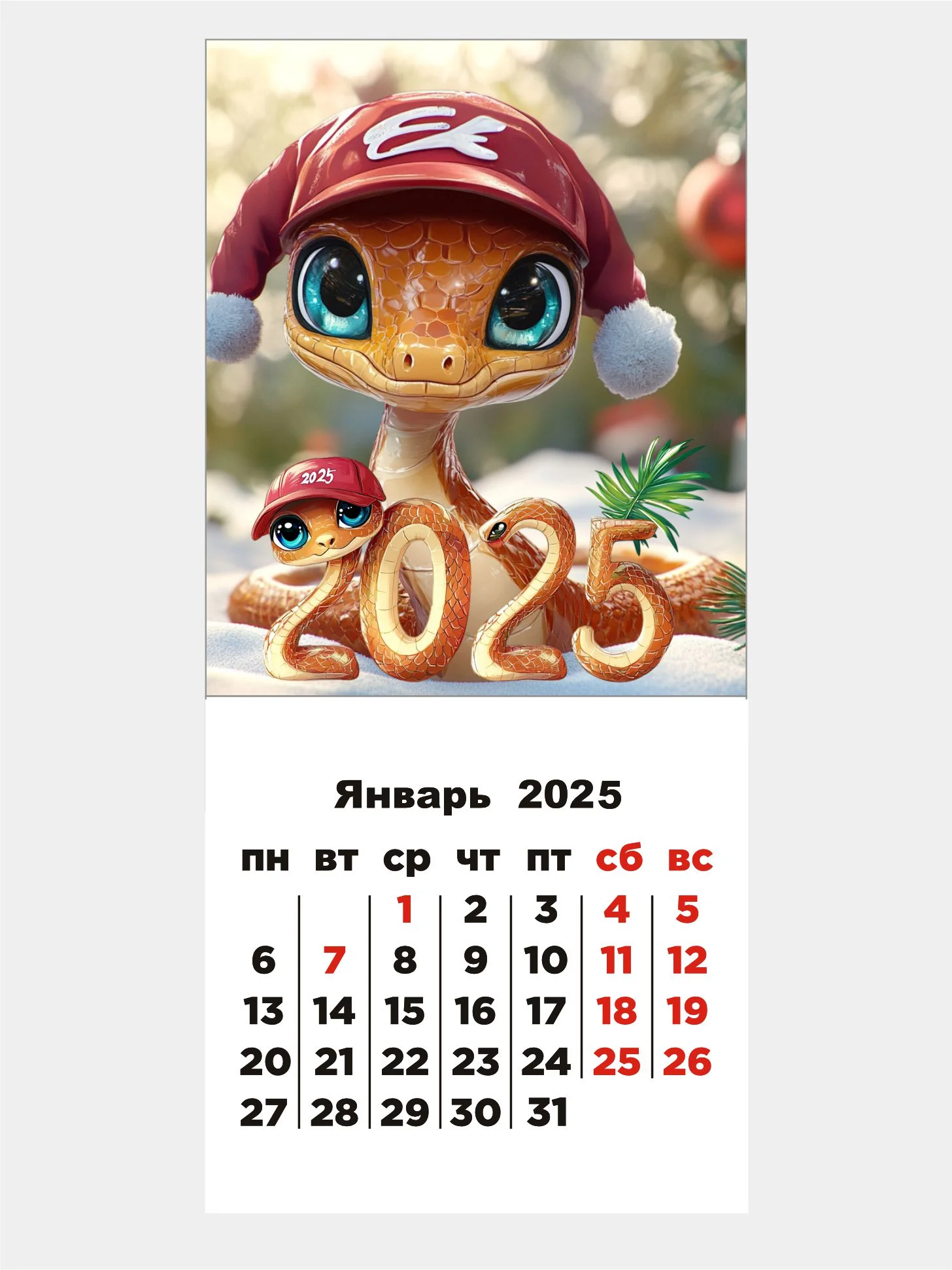 Горчичный календарь 2025 магнитный, отрывной