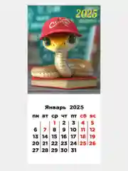 Кремовый календарь 2025 магнитный, отрывной