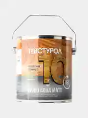 Белый текстурол WOOD AQUA MATT, защитно-декоративное средство на водной основе, Белый, 2,5 л