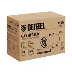 Газовая тепловая пушка GHG-15, 15 кВт, 500 м3/ч, пропан-бутан, DENZEL, 96477