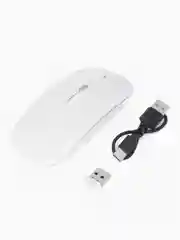 Белый мышь компьютерная, бесшумная, беспроводная, RGB-подсветка, USB зарядка