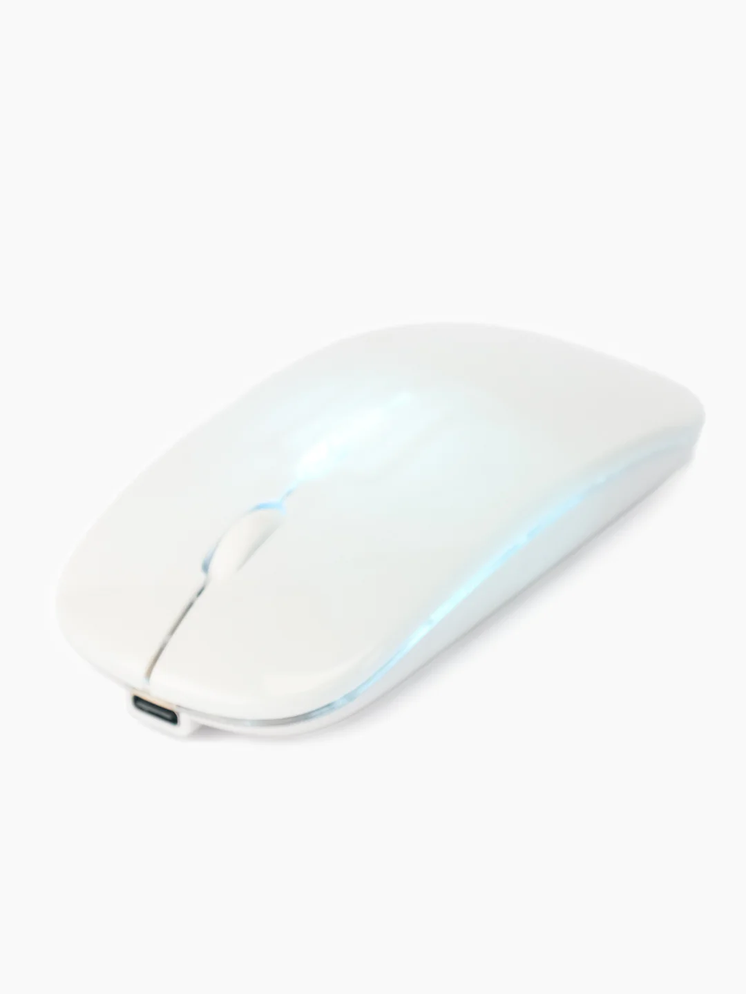 Белый мышь компьютерная, бесшумная, беспроводная, RGB-подсветка, USB зарядка