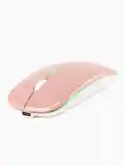 Розовый мышь компьютерная, бесшумная, беспроводная, RGB-подсветка, USB зарядка