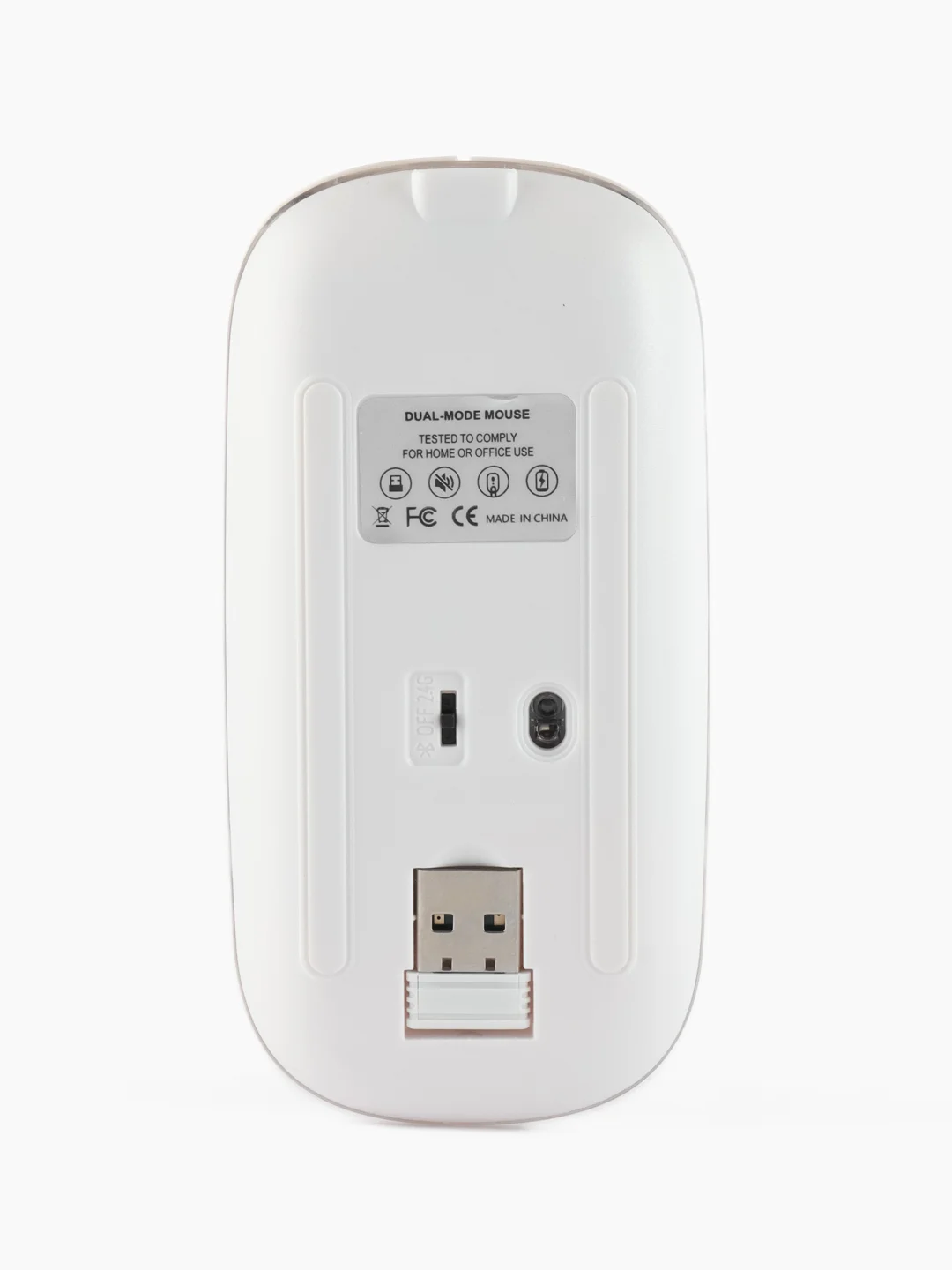 Белый мышь компьютерная, бесшумная, беспроводная, RGB-подсветка, USB зарядка