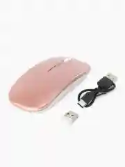 Розовый мышь компьютерная, бесшумная, беспроводная, RGB-подсветка, USB зарядка