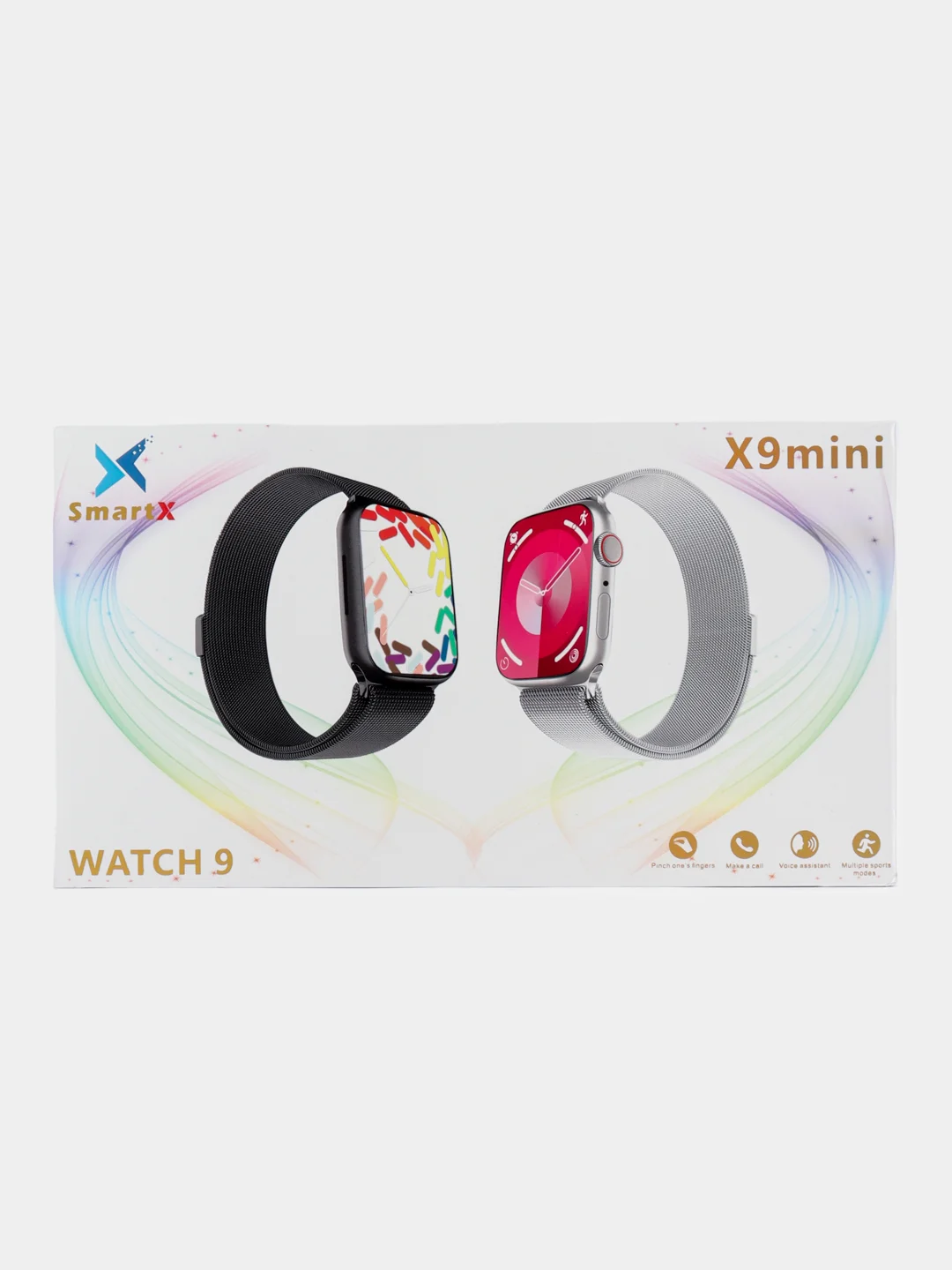 Золотой смарт часы, умные часы Smart Watch 9 серии, 2024, 45/41 мм