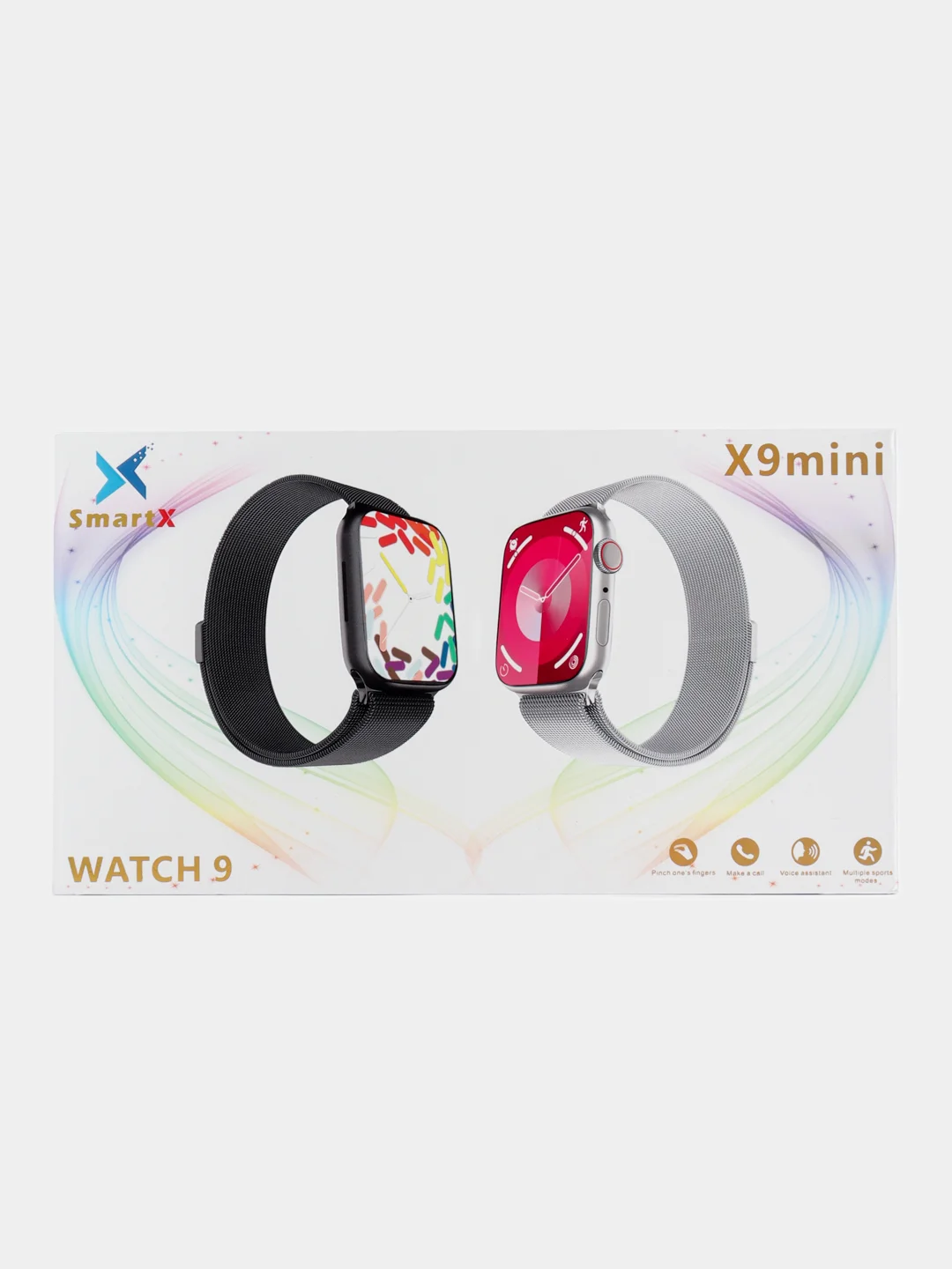 Серебряный смарт часы, умные часы Smart Watch 9 серии, 2024, 45/41 мм