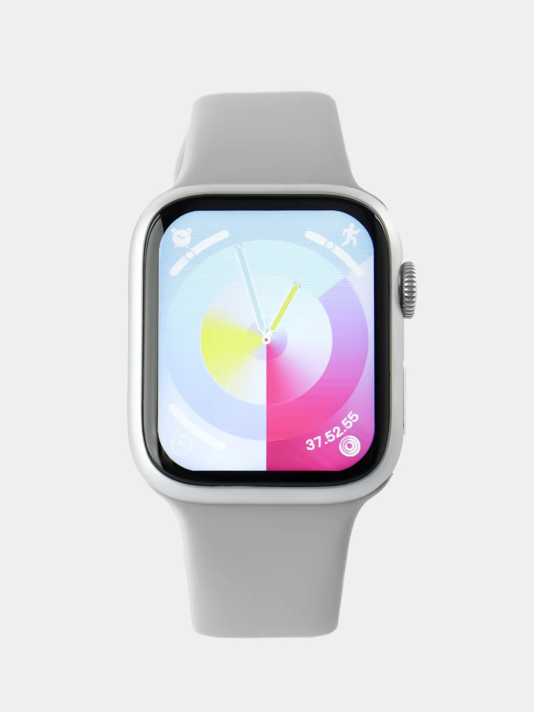 Серебряный смарт часы, умные часы Smart Watch 9 серии, 2024, 45/41 мм