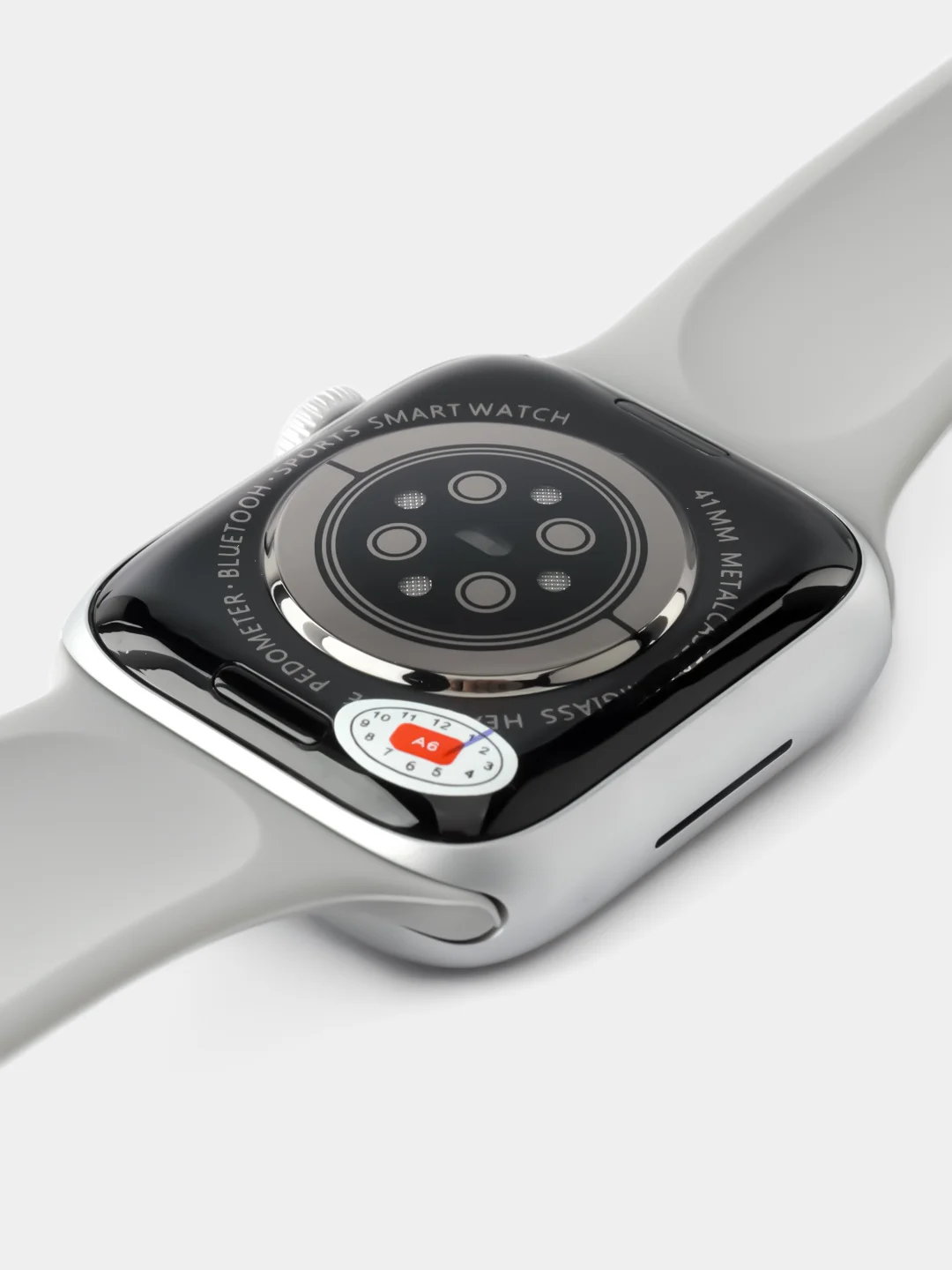 Серебряный смарт часы, умные часы Smart Watch 9 серии, 2024, 45/41 мм