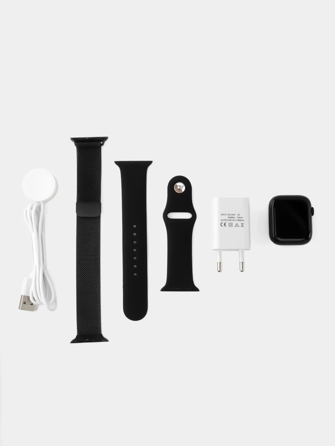 Черный смарт часы, умные часы 9 серии, 45/41 мм, Smart Watch 9 серии, 2024