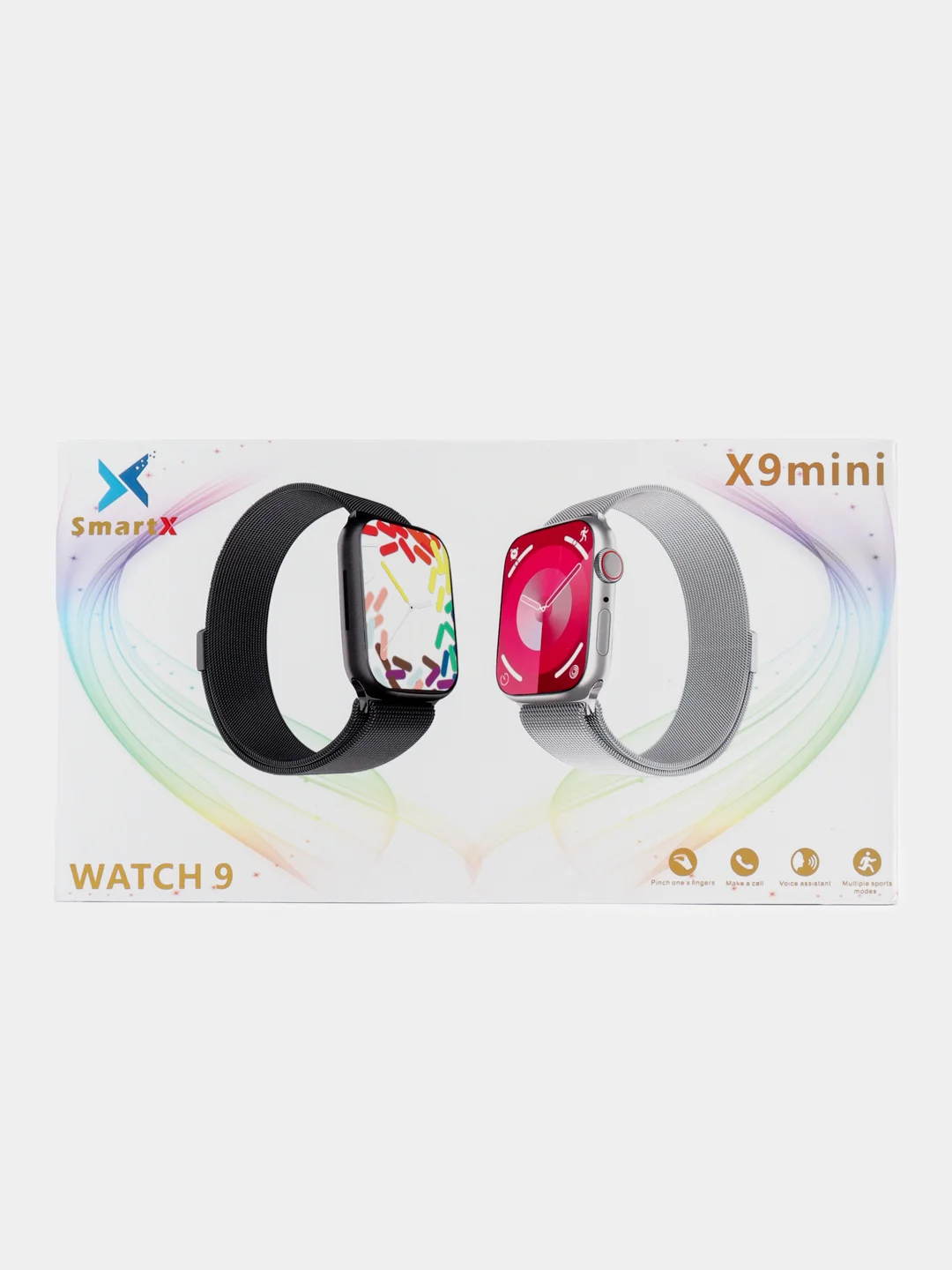 Черный смарт часы, умные часы 9 серии, 45/41 мм, Smart Watch 9 серии, 2024