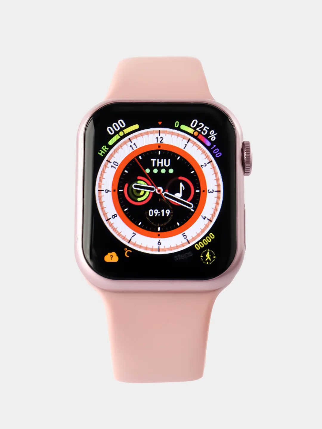 Розовый смарт часы, умные часы 9 серии, 45/41 мм, Smart Watch 9 серии, 2024
