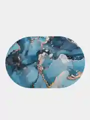 Голубой коврик для ванной комнаты и туалета, бани и т.д., быстросохнущий, противоскользящий