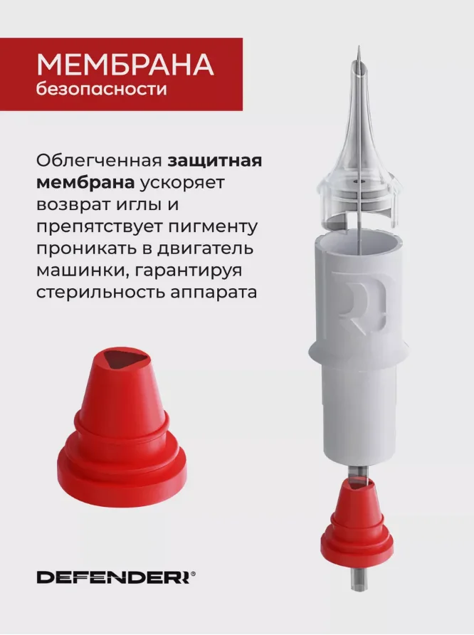 Картриджи DEFENDER для тату  Nano Systems, 20 штук