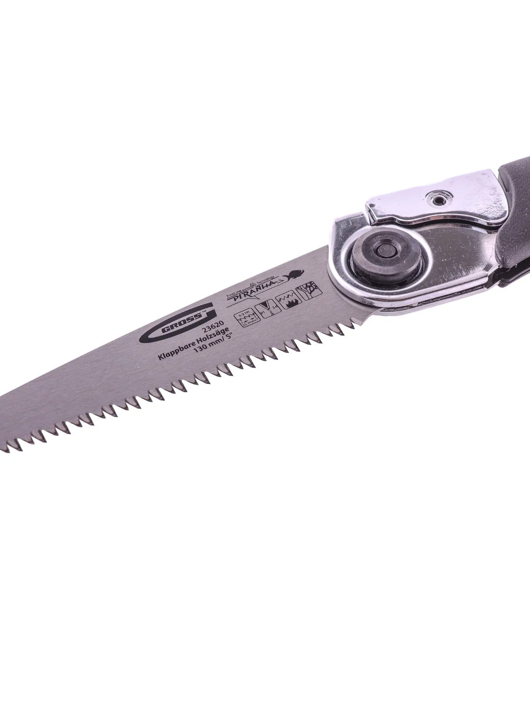 Пила ручная по дереву, складная, 130 мм, 8-9 TPI, GROSS, 23620