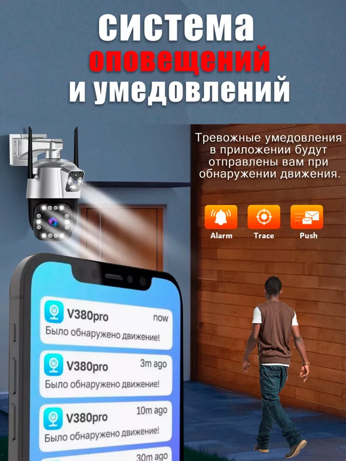 Хром камера видеонаблюдения, уличная, двойная, 4G LTE, c сим-картой
