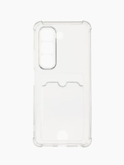 Чехол для Infinix HOT 50 4G (Инфиникс Хот 50 4 джи), с карманом для карт, прозрачный