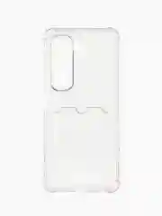 Чехол для Infinix HOT 50 4G (Инфиникс Хот 50 4 джи), с карманом для карт, прозрачный