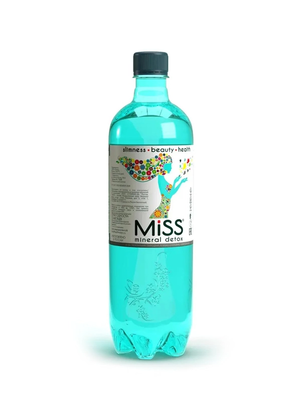 Минеральная лечебная газированная вода "MISS MINERAL DETOX ТЗ" (С-Mg) 1л пэт