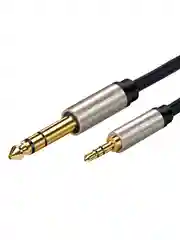 Серый кабель UGREEN AV127 (10629) 3.5mm to 6.35mm TRS Stereo Audio Cable. Длина: 3 м.
