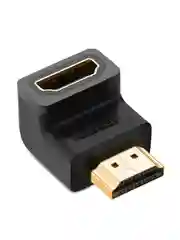 Черный адаптер угловой UGREEN HD112 (20109) HDMI Male to Female Angled Down Adapter (угол вниз).