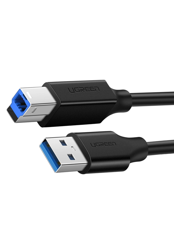 Кабель UGREEN US210 (30753) USB 3.0 AM to BM Print Cable. Длина: 1м. Цвет: черный