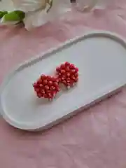 Алый серьги из бисера ,ручной работы