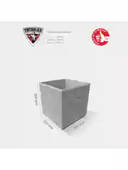 Серый коробка текстильная Титан-GS 30х30х30 см