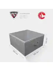Серый коробка текстильная Титан-GS 30х30х15 см