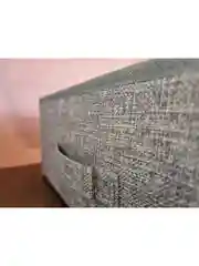 Серый коробка текстильная Титан-GS 30х30х15 см