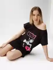 Ночная сорочка девушка LOVE КС1510П1 чёрный, KLERY
