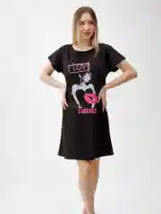 Ночная сорочка девушка LOVE КС1510П1 чёрный, KLERY