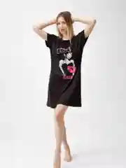 Ночная сорочка девушка LOVE КС1510П1 чёрный, KLERY