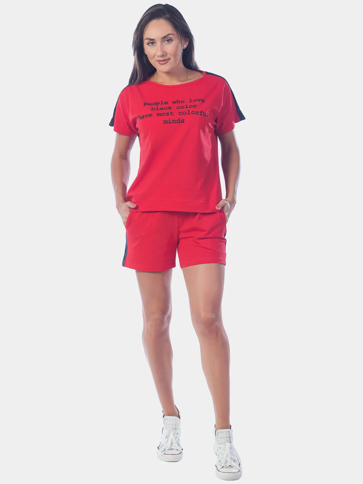 Костюм женский People why love, красный, КЛК1397П2