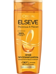 LOreal Paris, ELSEVE, Шампунь для волос, 6 масел, 400 мл