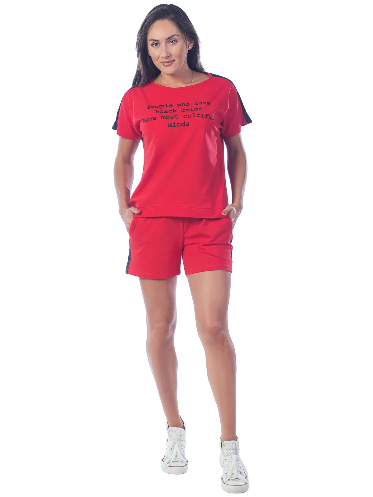 Костюм женский People why love, красный, КЛК1397П2